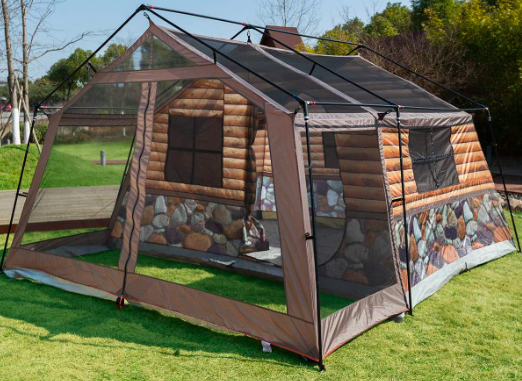 log cabin tent